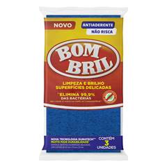 ESPONJA BOMBRIL ANTIADERENTE AZUL 3UN