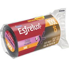 SACO LIXO ESFRELUX PRETO RL 100L 15UN