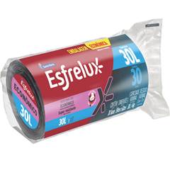 SACO LIXO ESFRELUX PRETO RL 30L 30UN